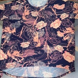 Disney Villains Maleficent Irma Tunic Top Large LuLaRoe Floral DisneyBound